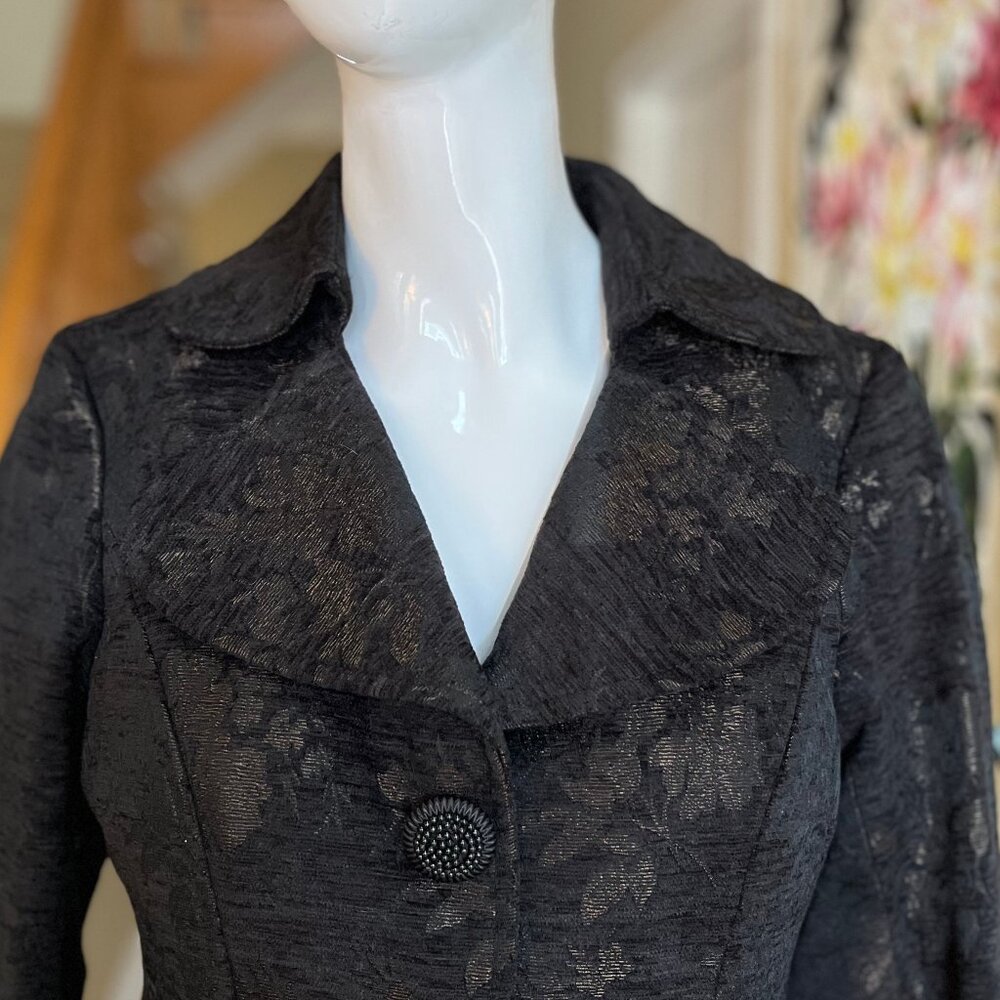 Nanette Lepore brocade fabric coat - size 6 - fitted